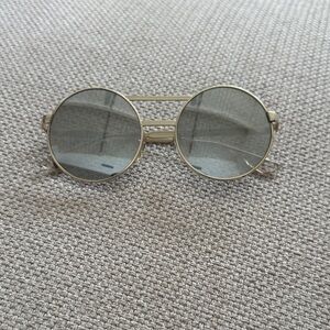 Le Specs Round Gold Sunglasses
